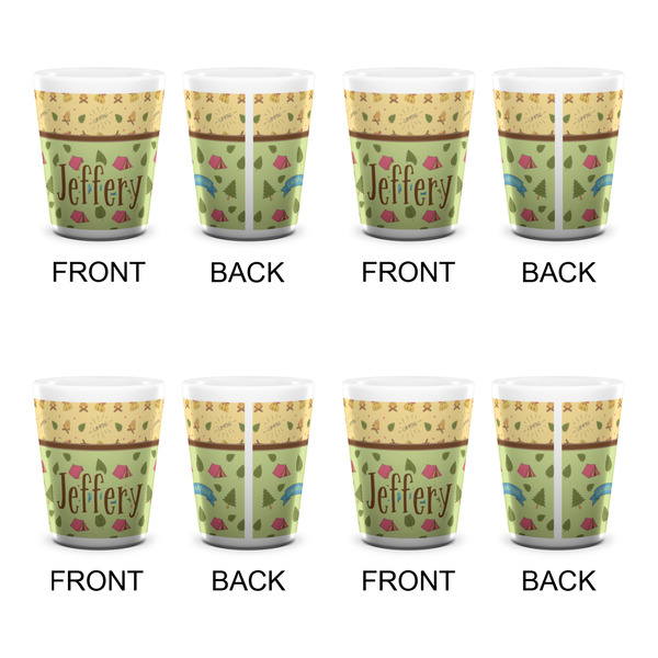 Summer Camping Shot Glass - White - Set of 4 - APPROVAL