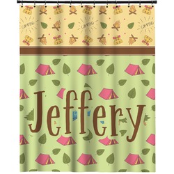 Summer Camping Extra Long Shower Curtain - 70"x84" (Personalized)