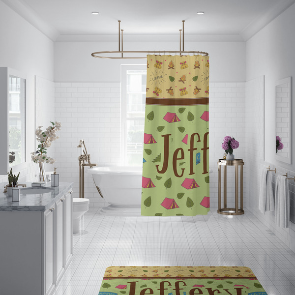 Summer Camping Shower Curtain - Custom Size