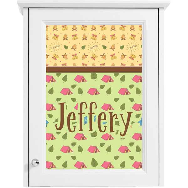 Summer Camping Single White Cabinet Decal