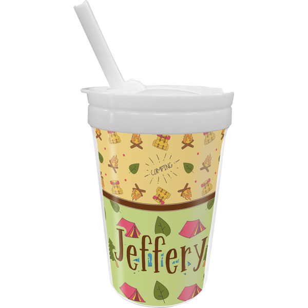 Custom Summer Camping Sippy Cup with Straw (Personalized)