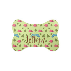 Summer Camping Bone Shaped Dog Food Mat (Small) (Personalized)