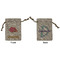 Summer Camping Small Burlap Gift Bag - Front & Back (Personalized)