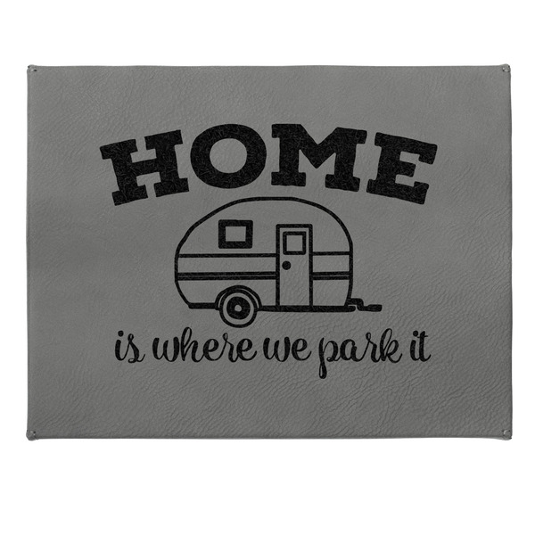 Summer Camping Small Engraved Gift Box with Leather Lid - Approval