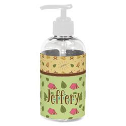 Summer Camping Plastic Soap / Lotion Dispenser (8 oz - Small - White) (Personalized)