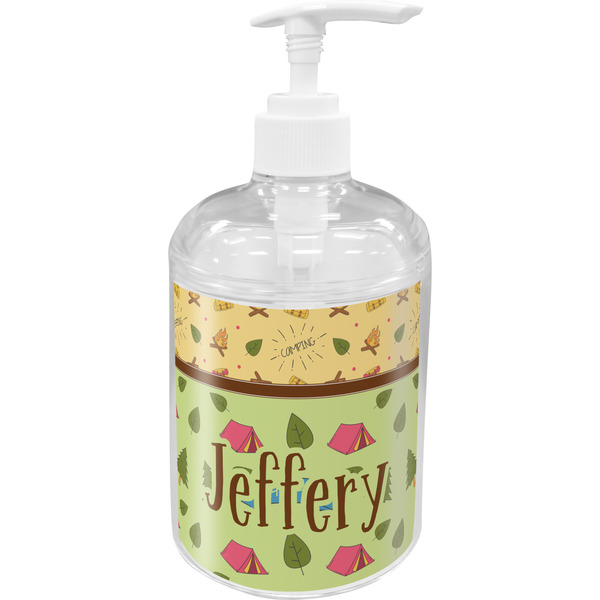 Custom Summer Camping Acrylic Soap & Lotion Bottle (Personalized)