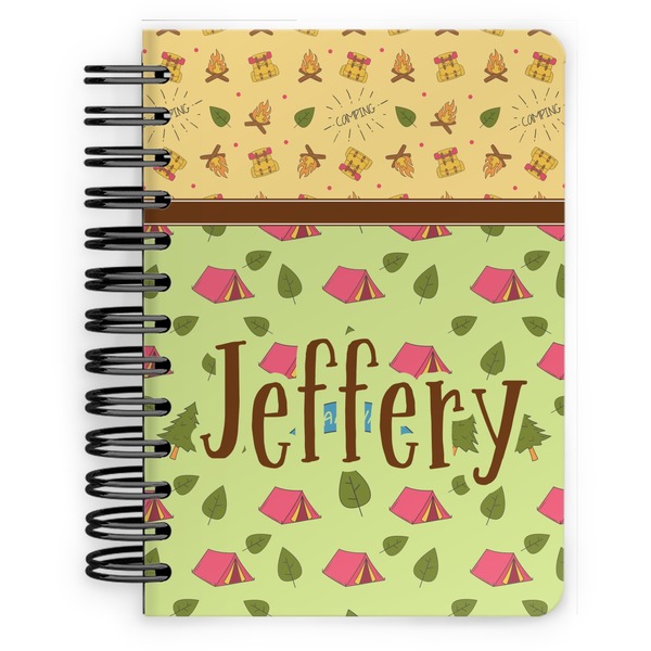 Custom Summer Camping Spiral Notebook - 5x7 w/ Name or Text