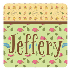 Summer Camping Square Decal - Medium (Personalized)