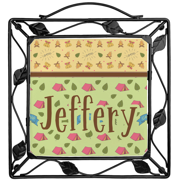 Custom Summer Camping Square Trivet (Personalized)