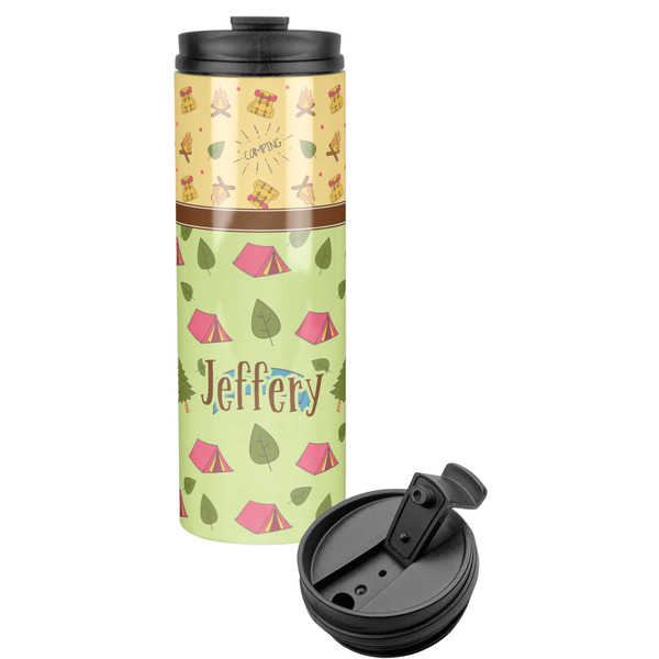 Custom Summer Camping Stainless Steel Skinny Tumbler (Personalized)