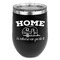 Summer Camping Stainless Wine Tumblers - Black - Single Sided - Front