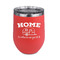 Summer Camping Stainless Wine Tumblers - Coral - Single Sided - Front