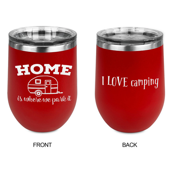 Summer Camping Stainless Wine Tumblers - Red - Double Sided - Approval