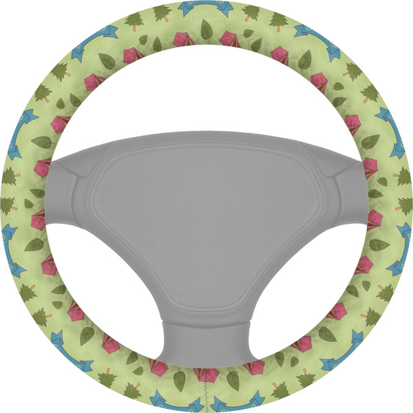 Custom Summer Camping Steering Wheel Cover
