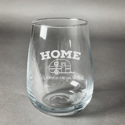 Summer Camping Stemless Wine Glass - Engraved