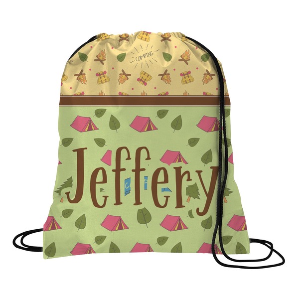 Custom Summer Camping Drawstring Backpack - Large (Personalized)