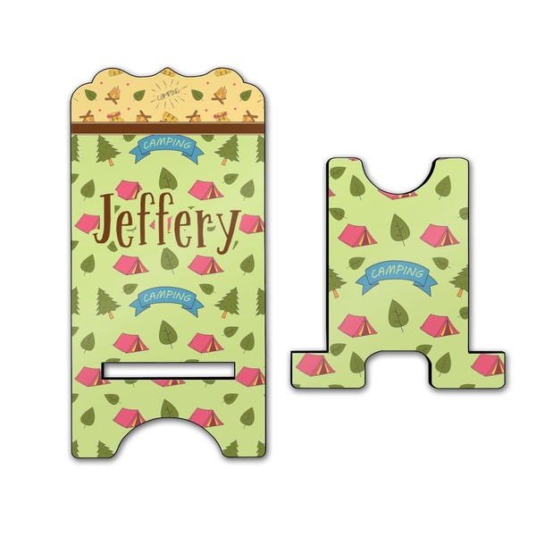 Summer Camping Stylized Phone Stand - Front & Back - Large