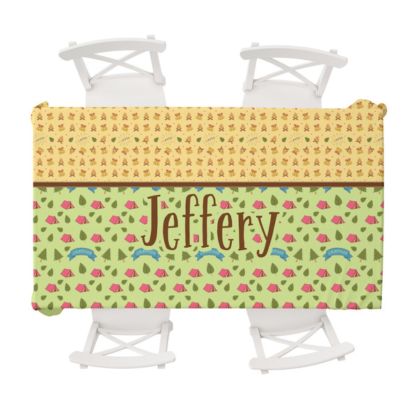 Custom Summer Camping Tablecloth - 58"x102" (Personalized)