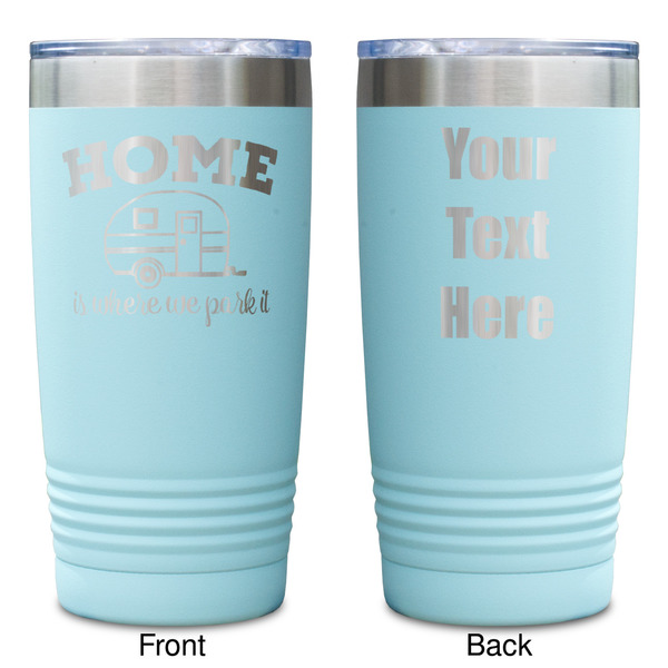 Summer Camping Teal Polar Camel Tumbler - 20oz -Double Sided - Approval