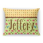 Summer Camping Rectangular Throw Pillow Case (Personalized)