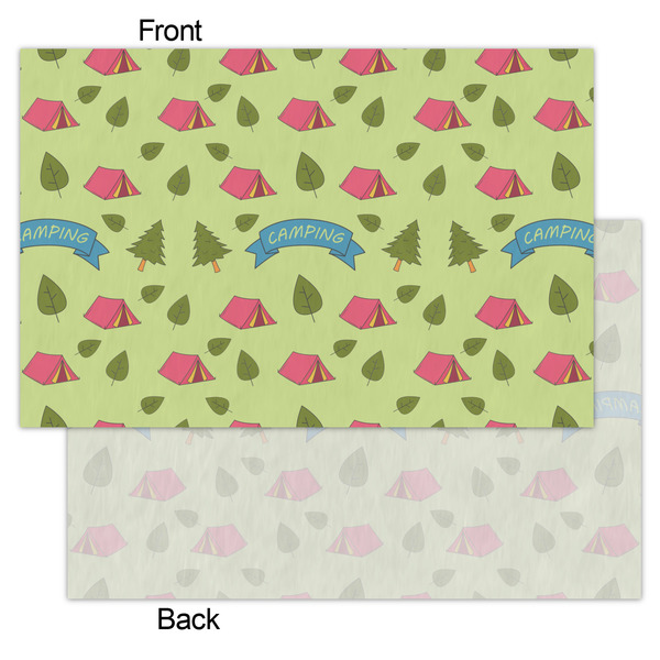 Summer Camping Tissue Paper - Heavyweight - Small - Front & Back