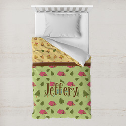 Summer Camping Toddler Duvet Cover w/ Name or Text