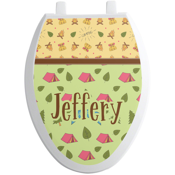 Summer Camping Toilet Seat Decal Elongated
