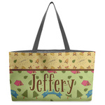 Summer Camping Beach Totes Bag - w/ Black Handles (Personalized)