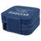 Summer Camping Travel Jewelry Boxes - Leather - Navy Blue - View from Rear