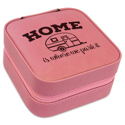 Summer Camping Travel Jewelry Boxes - Pink Leather