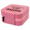 Summer Camping Travel Jewelry Boxes - Leather - Pink - View from Rear