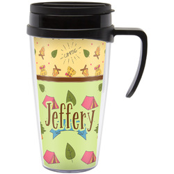 Summer Camping Acrylic Travel Mug with Handle (Personalized)