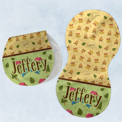 Summer Camping Burp Pads - Velour - Set of 2 w/ Name or Text