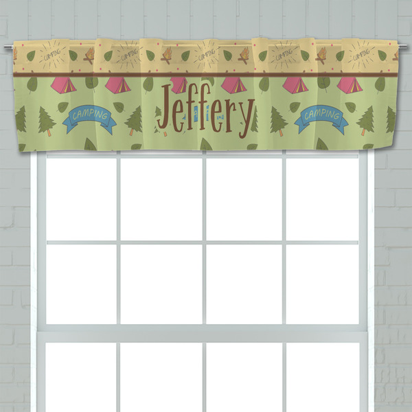 Summer Camping Valance - Closeup on window