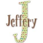 Summer Camping Name & Initial Decal - Up to 9"x9" (Personalized)