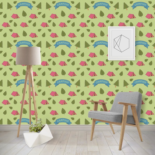 Custom Summer Camping Wallpaper & Surface Covering (Peel & Stick - Repositionable)