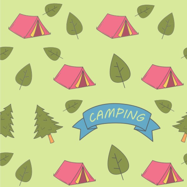 Custom Summer Camping Wallpaper & Surface Covering (Water Activated 24"x 24" Sample)