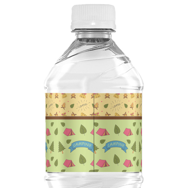 Summer Camping Water Bottle Label - Back View