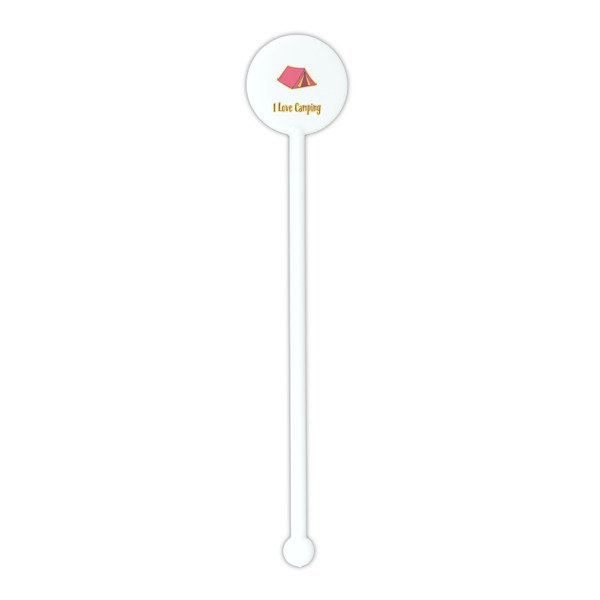 Summer Camping White Plastic 5.5" Stir Stick - Round - Single Stick