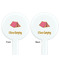 Summer Camping White Plastic 7" Stir Stick - Double Sided - Round - Front & Back
