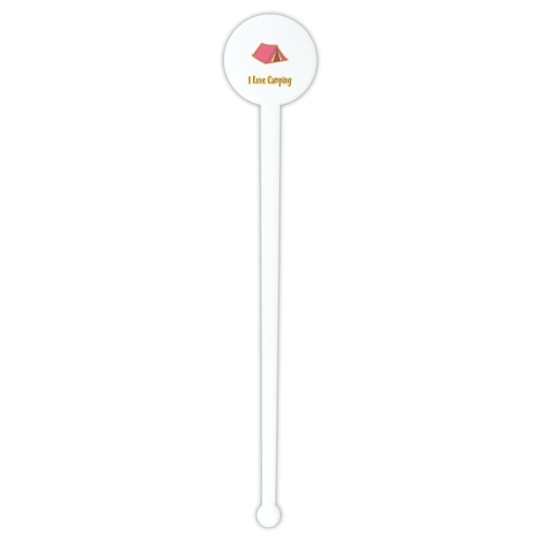 Summer Camping White Plastic 7" Stir Stick - Round - Single Stick