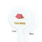 Summer Camping White Plastic 7" Stir Stick - Single Sided - Round - Front & Back