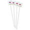 Summer Camping White Plastic Stir Stick - Single Sided - Square - Front