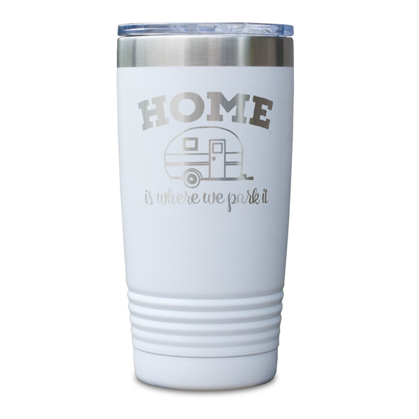 Summer Camping White Polar Camel Tumbler - 20oz - Single Sided - Approval