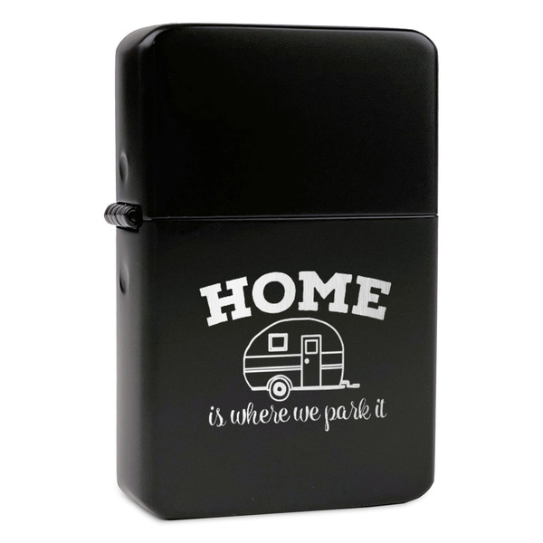 Custom Summer Camping Windproof Lighter - Black - Single Sided