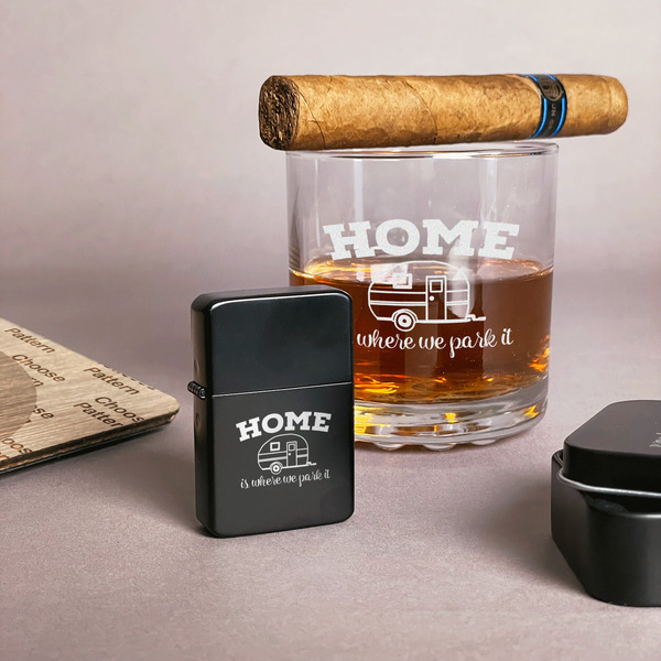 Summer Camping Windproof Lighters - Black - In Context