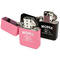 Summer Camping Windproof Lighters - Black & Pink - Open