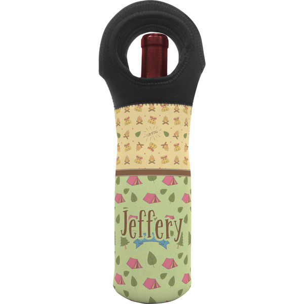 Custom Summer Camping Wine Tote Bag (Personalized)