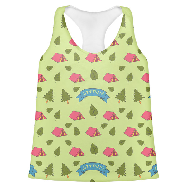 Custom Summer Camping Womens Racerback Tank Top - Small