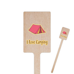 Summer Camping 6.25" Rectangle Wooden Stir Sticks - Double Sided (Personalized)